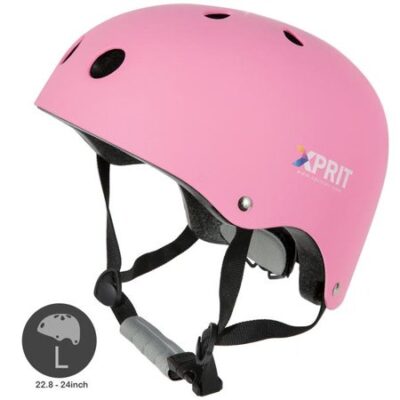 XPRIT Skateboarding, Scooter, Bike, Helmet w/Impact Resistance, CPSC CERTFIED, Pink, Large
