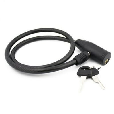 Wideskall 26″ inch Light Duty 8mm Cable Keyed Bicycle Bike Lock w/ 2 Keys Cycling Anti-theft Black