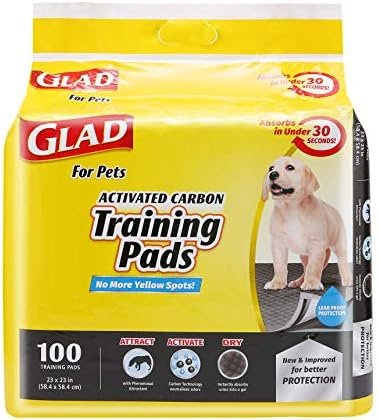 Glad for Pets Black Charcoal Training Pads for Dogs, 23" x 23" - Super Absorbent & Odor Neutralizing Dog Potty Pads, Leak-Resistant Puppy Pee Pads, Pheromone Attractant for Easy Training, Pack of 100 - Image 2