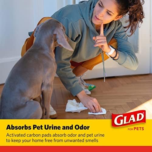 Glad for Pets Black Charcoal Training Pads for Dogs, 23" x 23" - Super Absorbent & Odor Neutralizing Dog Potty Pads, Leak-Resistant Puppy Pee Pads, Pheromone Attractant for Easy Training, Pack of 100 - Image 7