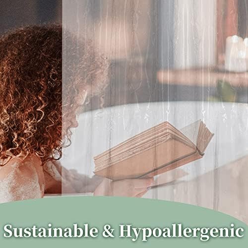 Barossa Design Plastic Shower Liner Clear - Premium PEVA Shower Curtain Liner with Rustproof Grommets and 3 Magnets, Waterproof Cute Lightweight Standard Size Shower Curtains for Bathroom - Clear - Image 6