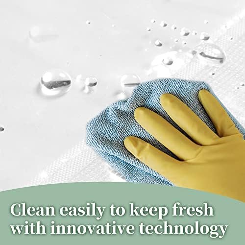 Barossa Design Plastic Shower Liner Clear - Premium PEVA Shower Curtain Liner with Rustproof Grommets and 3 Magnets, Waterproof Cute Lightweight Standard Size Shower Curtains for Bathroom - Clear - Image 5